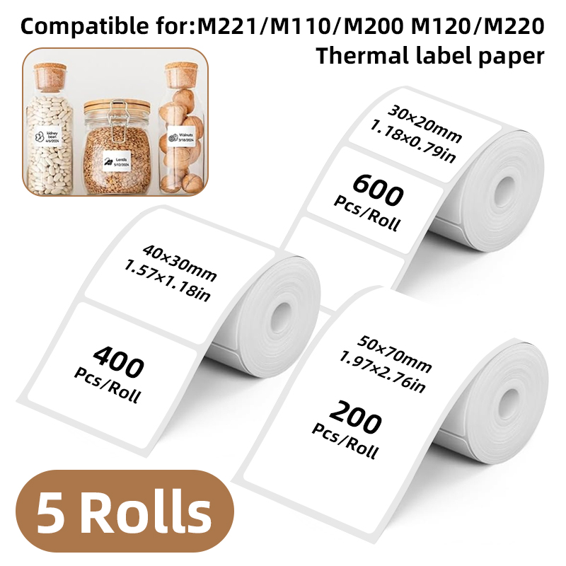 5 Rolls of White Label Sticker - đánh giá và giá Commercial Printing Machine